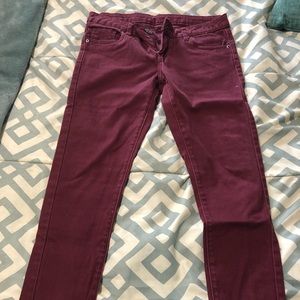 RUE 21 maroon color skinny jeans